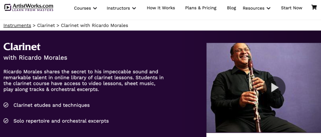 ArtistWorks - Clarinet Lessons With Ricardo Morales