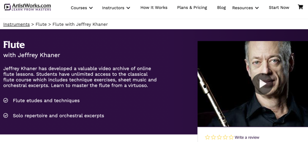 Artistworks Online Flute Lessons