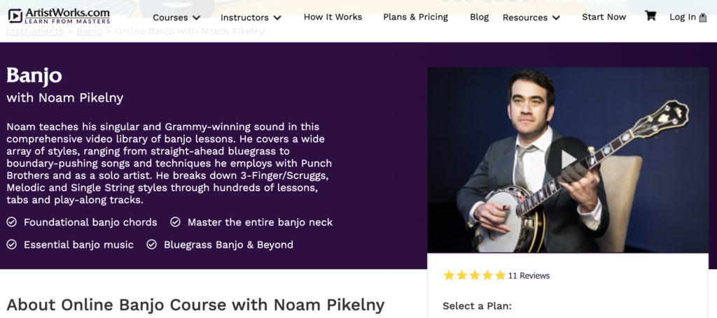 ArtistWorks - Banjo Lessons With Noam Pikelny