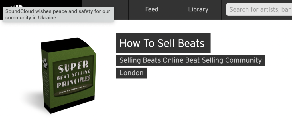 SoundCloud sell beats