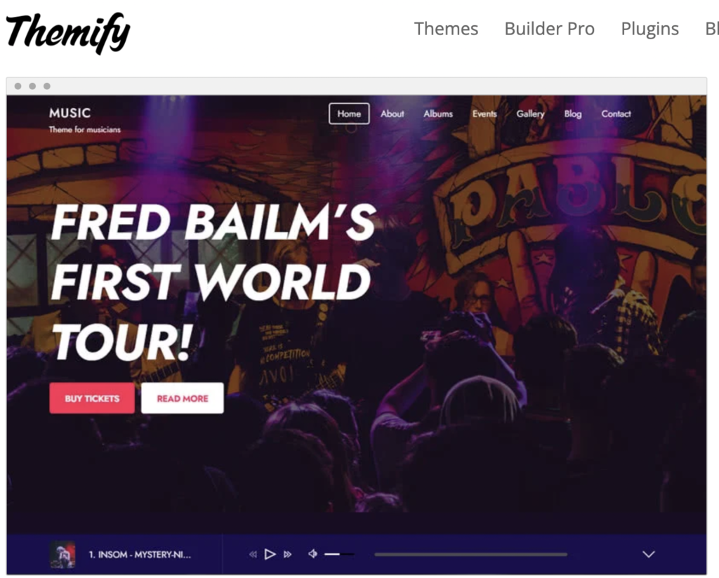 Music best wordpress themes for musicians
