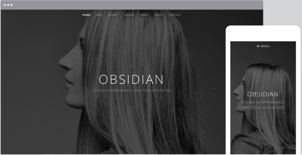 Obsidian: best wordpress themes for musicians